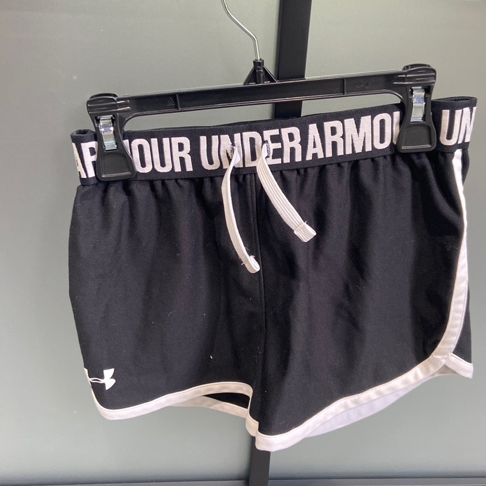 Black Athletic Under Armour Girls Shorts